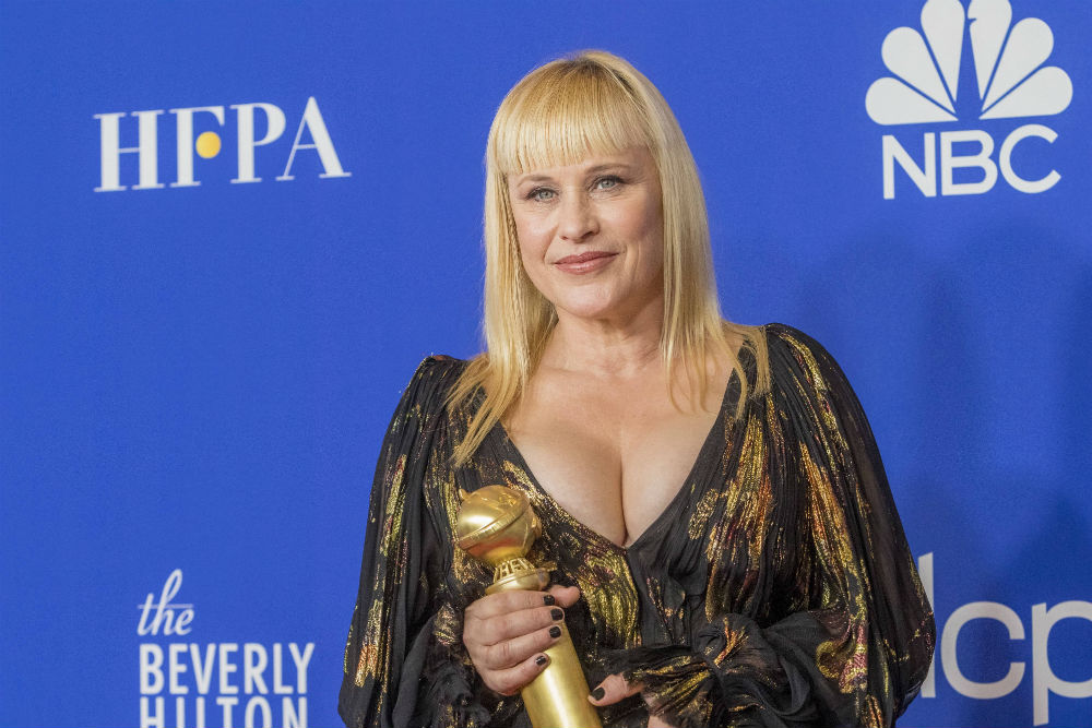 Patricia Arquette was all smiles with her award / Photo Credit: Hubert Boesl/DPA/PA Images