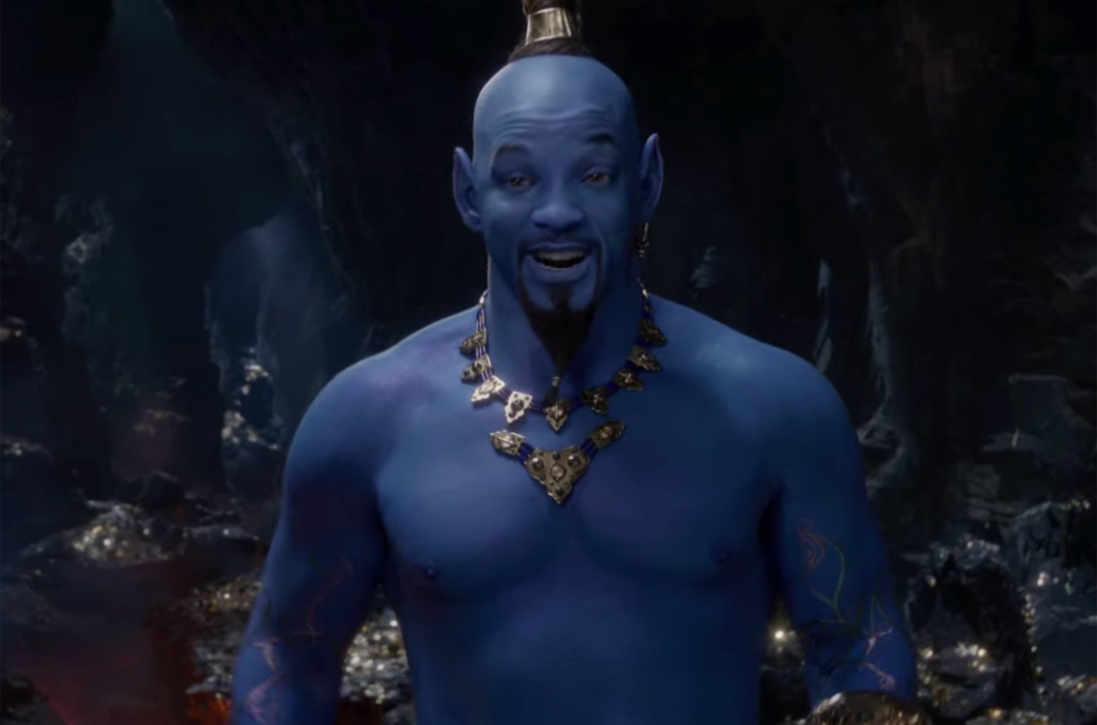 Will Smith stars as the Genie in this year's Aladdin / Photo Credit: Disney