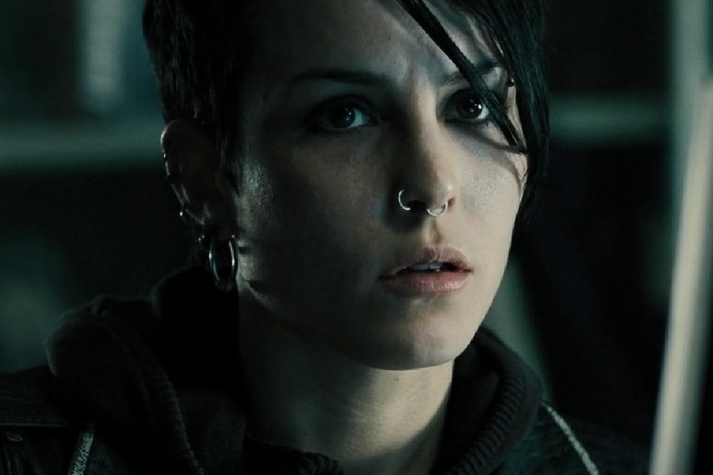 Noomi Rapace as Lisbeth in The Girl with the Dragon Tattoo