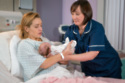 Eva holds her baby for the first time / Credit: ITV
