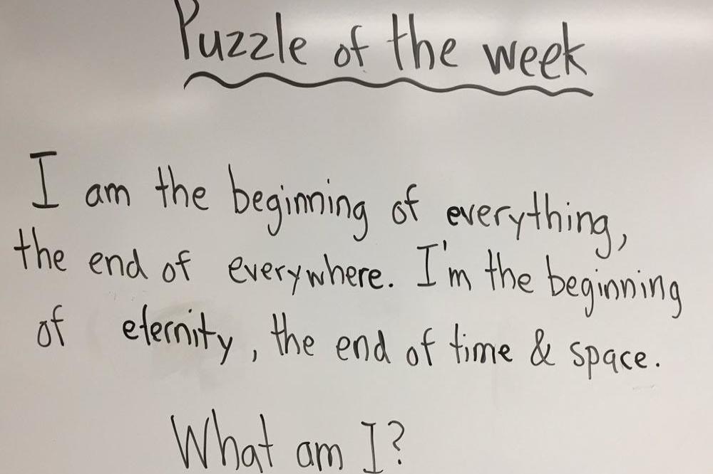 Teacher's riddle (c) Twitter