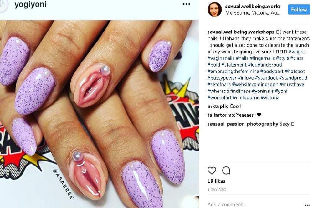 Vagina nails (c) Instagram