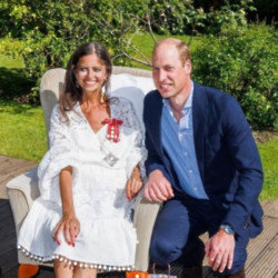 Dame Deborah James would have been so proud of the Princess of Wales, according to her family (pictured with Prince William in May 2022)