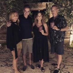 Mareva Grabowski, Kyriakos Mitsotakis, Rita Wilson and Tom Hanks (c) Instagram