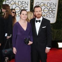 Michael Fassbender and his sister Catherine at the Golden Globes