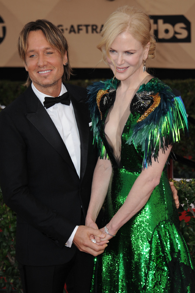 Nicole's husband Keith Urban opted for a classic black tux