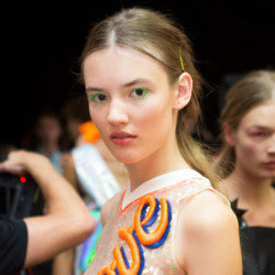Fyodor Golan SS15 backstage with ghd