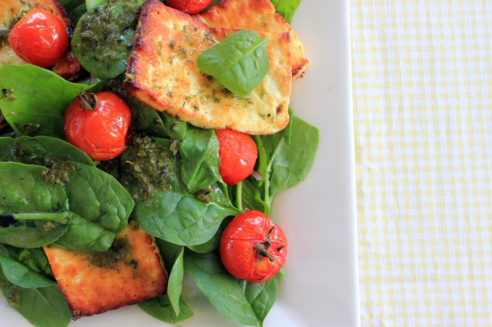 Picnic Recipes: Haloumi and Spinach Salad