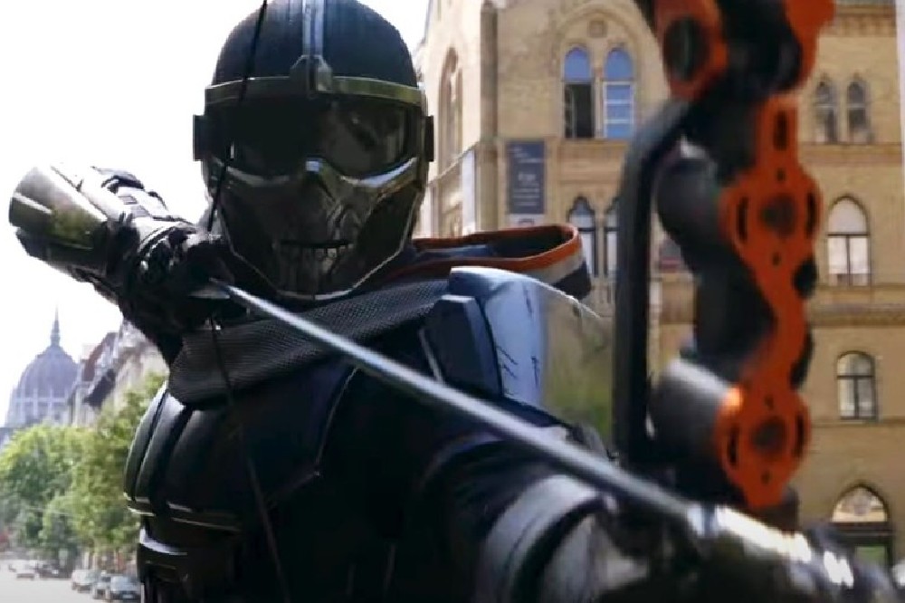 Taskmaster using a bow and arrow similar to Hawkeye's...  / Picture Credit: Marvel Studios