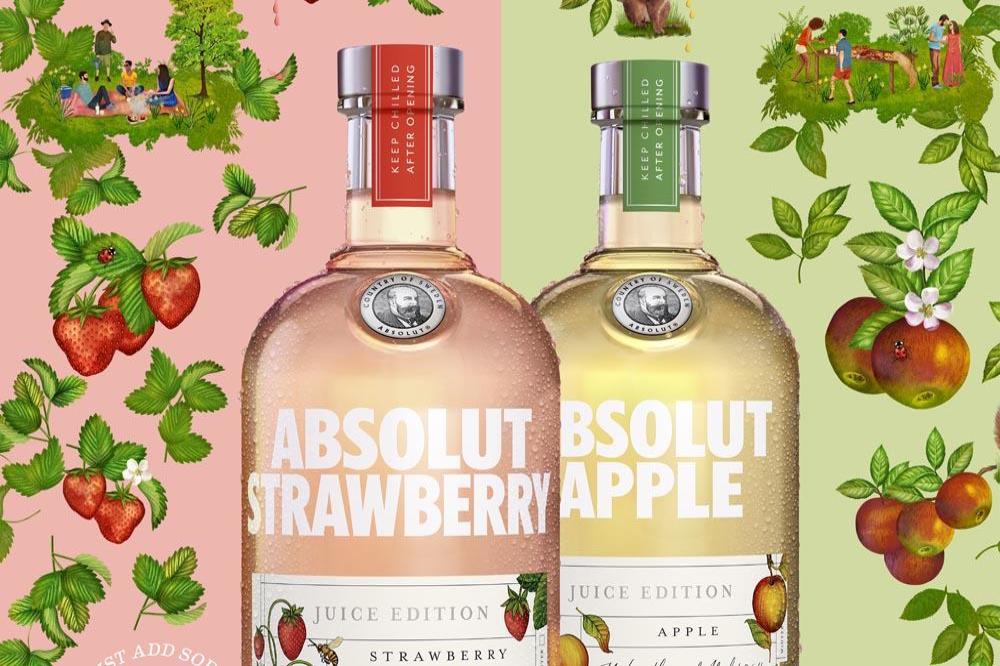 Absolut launch Vodka with real fruit juice and only 54 calories 
