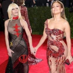 Donatella Versace and Jennifer Lopez 