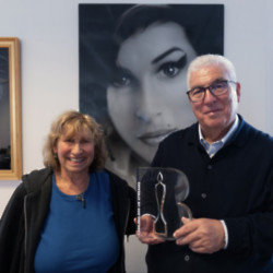 Janis and Mitch Winehouse collected the prize on behalf of their late daughter