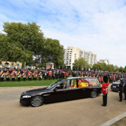 Queen Elizabeth's coffin passed through the streets of London