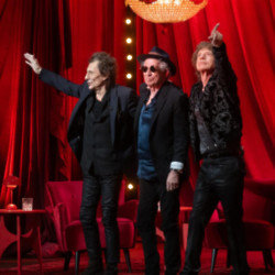 The Rolling Stones at album announcement at Hackney Empire