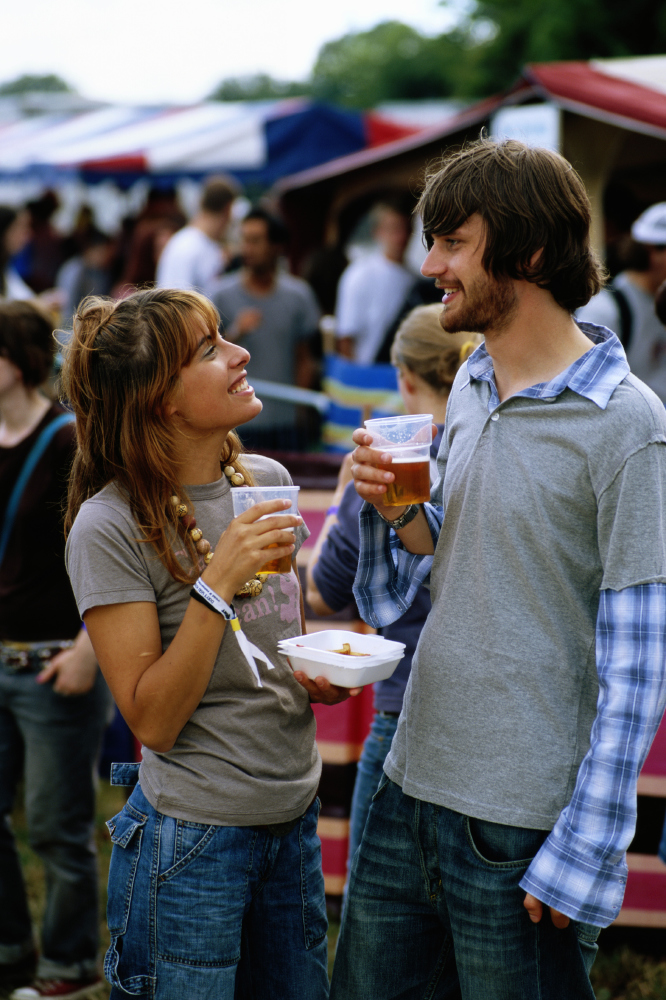 Couple at festival