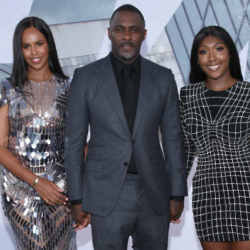 Idris Elba with wife Sabrina Dhowre and daughter Isan Elba / Photo Credit: O'Connor/AFF/PA Images