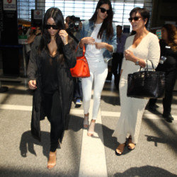 Kim, Kendall and Kris at LAX