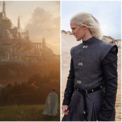 Peacemaker, The Lord of the Rings and House of the Dragon are all set to debut / Picture Credits (l-r): HBO, Amazon Studios, HBO